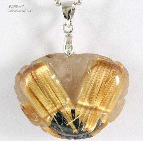 鉑晶爾曼鈦發(fā)晶吊墜