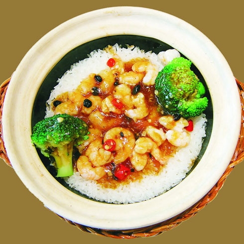 功夫煲仔蝦仁煲仔飯